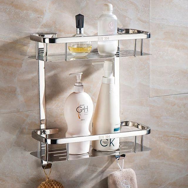 2 Tier Stainless Steel Rectangular Shelf