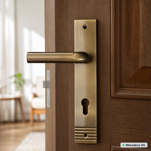 Antique Brass Lever Door Handle