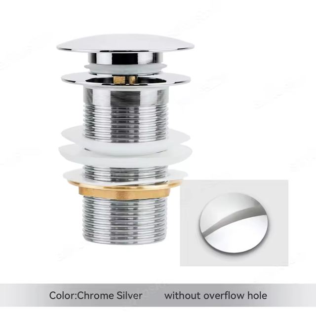 Basin Drain Waste Stopper - No Overflow Hole