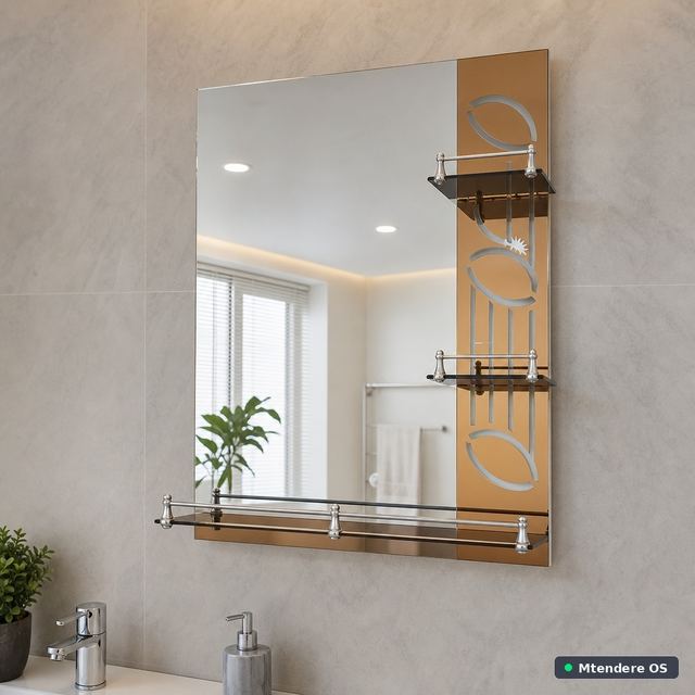 Bathroom Mirror with Shelves