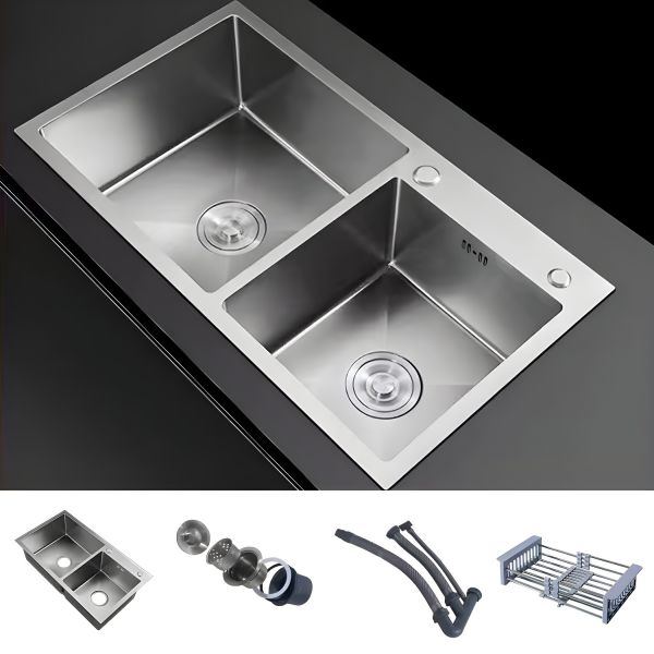 Dual-Basin Stainless Steel Sink, chithunzi 2