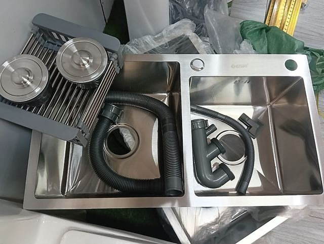 Dual-Basin Stainless Steel Sink, chithunzi 3