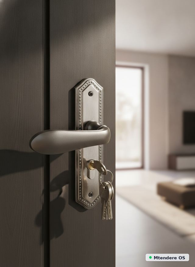 Elegant Brushed Door Lock Set