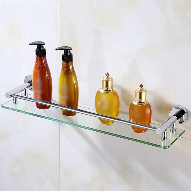 Glass Bathroom Wall Shelf