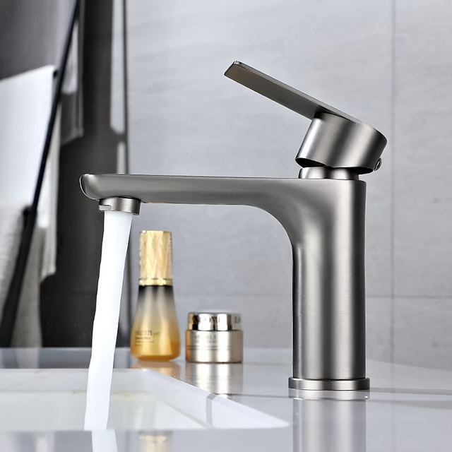 Hand Wash Basin Mixer - Tall Square Lever