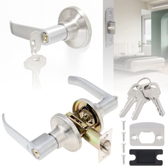 Interior Door Handle Lock - Round Rose