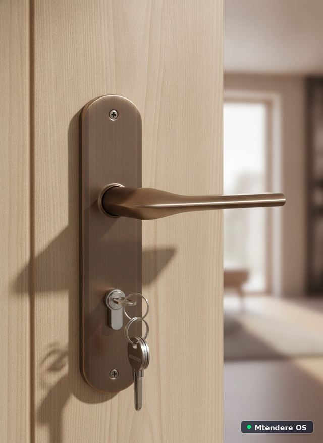 Modern Gold Door Lock Set
