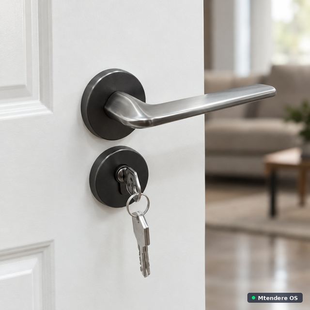 Modern Keyed Lever Door Lock