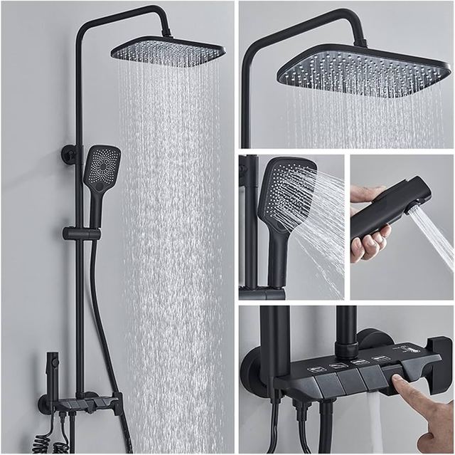 Piano Brass Shower Mixer Set, photo 2