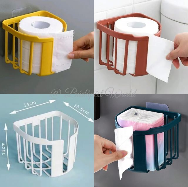 Punch-Free Toilet Paper Shelf