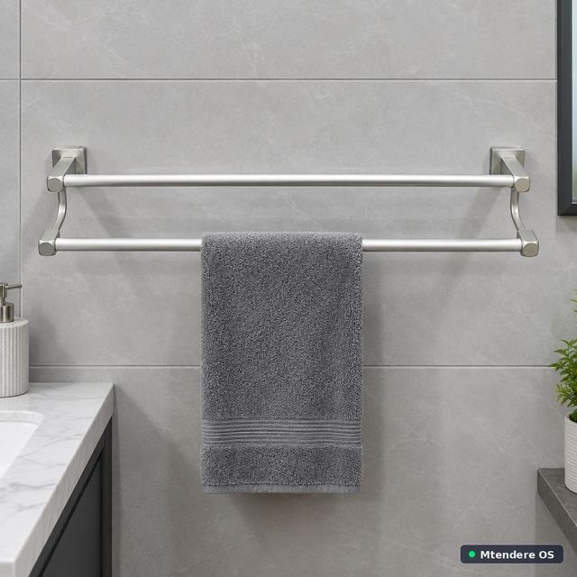 Silver Double Towel Rail